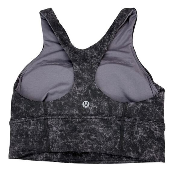 Lululemon Wunder Train Longline Bra C/D Cup In Denim Wash Print Dusky Size 4 - Picture 5 of 8